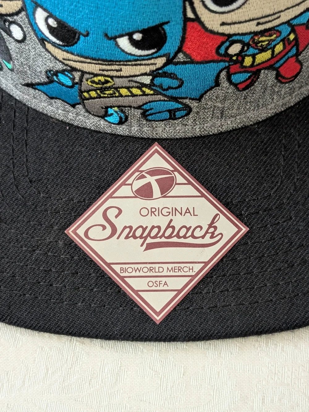 Bioworld Merch DC Comics Originals Heroes Snapback Hat Batman Superman GL